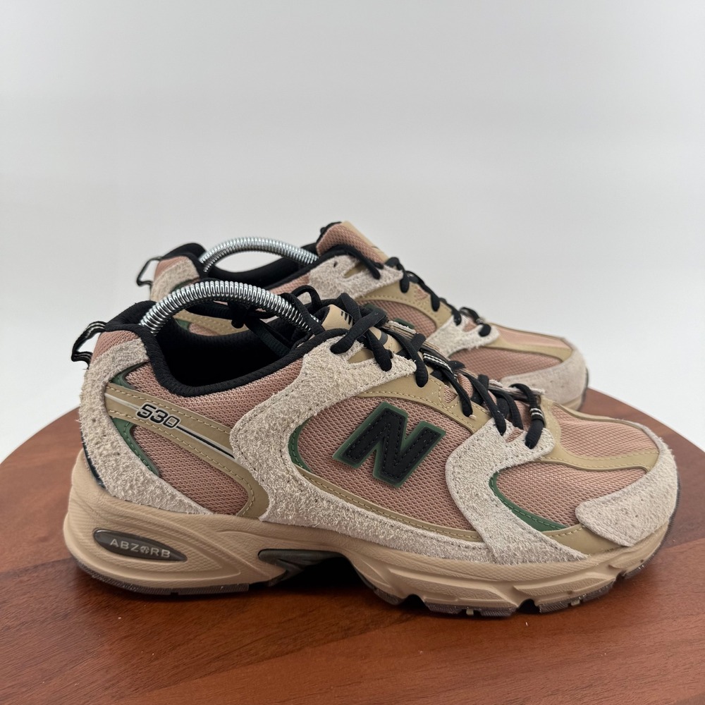 New Balance 530 Pink Tan Green Retro Running Shoes MR530SND Men's 9.5/Women's 11